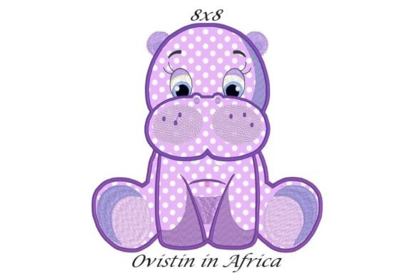 Adorable Hippo Applique