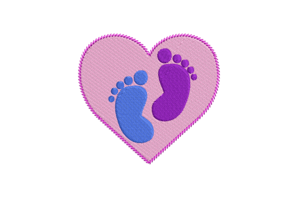 Baby Foot Print with Heart