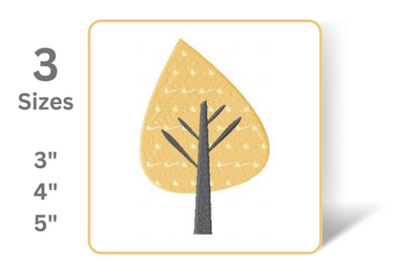 Cute Tree Embroidery Design