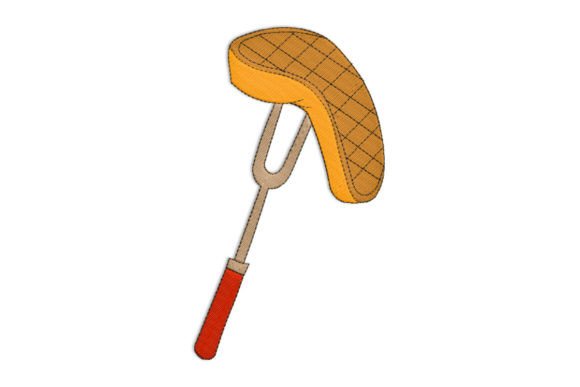 Fork Sausage Embroidery Design